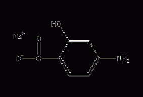 Sodium 4-aminosalicylate structural formula