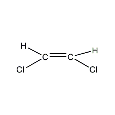 Structural formula of cis-1,2-dichloroethylene