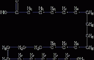 Structural formula of tetracosanol