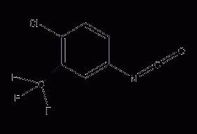 Structural formula of 4-chloro-3-trifluoromethyl phenyl isocyanate