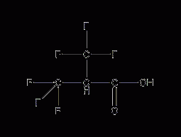 3,3,3-Trifluoro-2-(trifluoromethyl)propionic acid structural formula