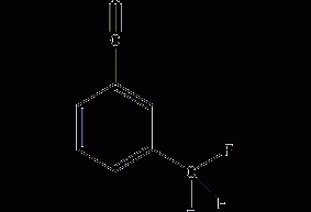 M-trifluoromethylbenzonitrile structural formula