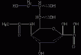 N-acetylneuraminic acid structural formula