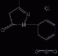 1-(2-chloro-5-sulfonophenyl)-3-methyl-5  -Pyrazolone structural formula