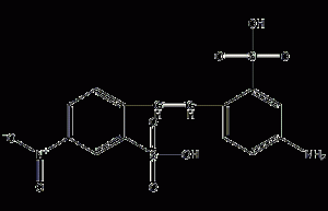 4-Amino-4'-nitrostilbene-2,2'-disulfonic acid structural formula