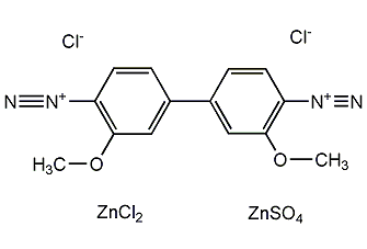 Structural formula of sunfast blue B salt