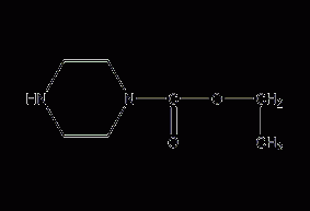 1-Piperazine carboxylic acid ethyl ester structural formula