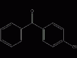 Structural formula of p-chlorobenzophenone