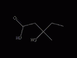 3-Hydroxy-3-methylpentanoic acid structural formula