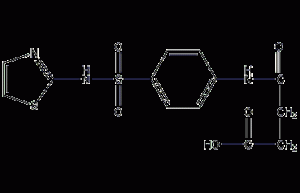 Structural formula of sulfathiazole succinate