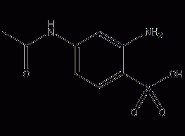 4-acetamido-2-aminobenzenesulfonic acid hydrate structural formula