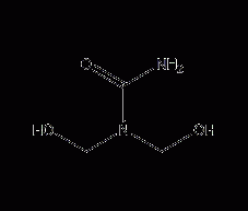 N,N-dihydroxymethylurea structural formula