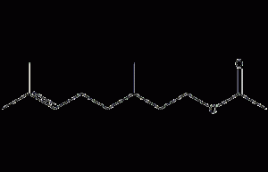 Citronellyl acetate structural formula