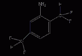 2,5-bis(trifluoromethyl)aniline structural formula