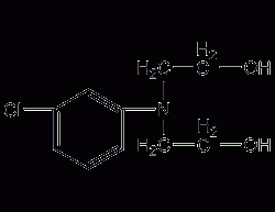 N,N-bis(2-hydroxyethyl)-3-chloroaniline structural formula