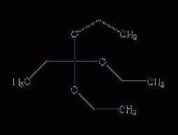 Structural formula of triethyl orthopropionate