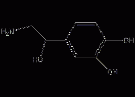 DL-norepinephrine structural formula