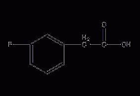 Structural formula of m-fluorophenylacetic acid