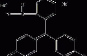 Structural formula of disodium phenolphthalein aqueous solution