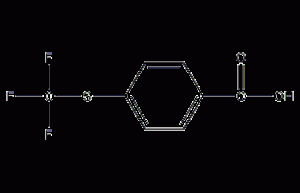 Structural formula of p-trifluoromethylthiobenzoic acid