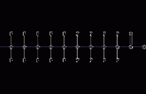 Structural formula of nonadecafluorodecanoic acid