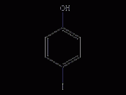 Structural formula of p-iodophenol