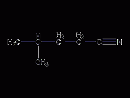 Isocapronitrile structural formula