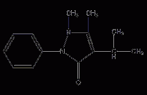 4-isopropyl antipyrine structural formula