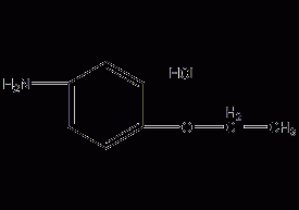 Structural formula of p-aminophenylene ether hydrochloride