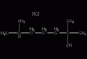 6-amino-2-methyl-2-heptanol hydrochloride structural formula