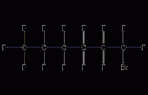 Perfluorohexyl bromide structural formula