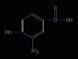 4-hydroxy-3-nitrobenzoic acid structural formula