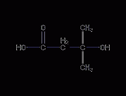 3-hydroxy-3-methylbutyric acid structural formula