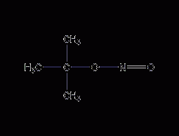 Structural formula of tert-butyl nitrite