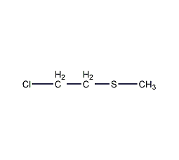 2-Chloroethyl methyl sulfide structural formula