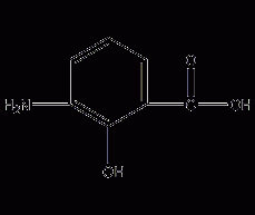 3-aminosalicylic acid structural formula