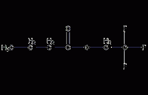 Butanoic acid-2,2,2-trifluoroethyl ester structural formula