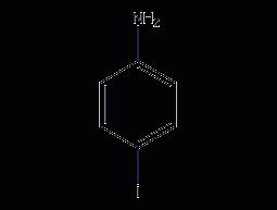 Structural formula of p-iodoaniline