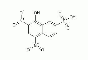 2,4-dinitro-1-naphthol-7-sulfonic acid structural formula