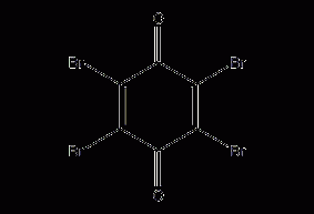 Structural formula of p-tetrabromoquinone