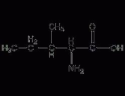 L-isoleucine structural formula