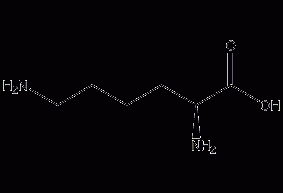 L-lysine structural formula