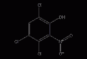 3,4,6-Trichloro-2-nitrophenol structural formula