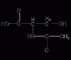 N-acetyl-DL-serine structural formula