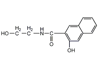 3-hydroxy-N-(2-hydroxyethyl)-2-naphthylcarboxamide structural formula